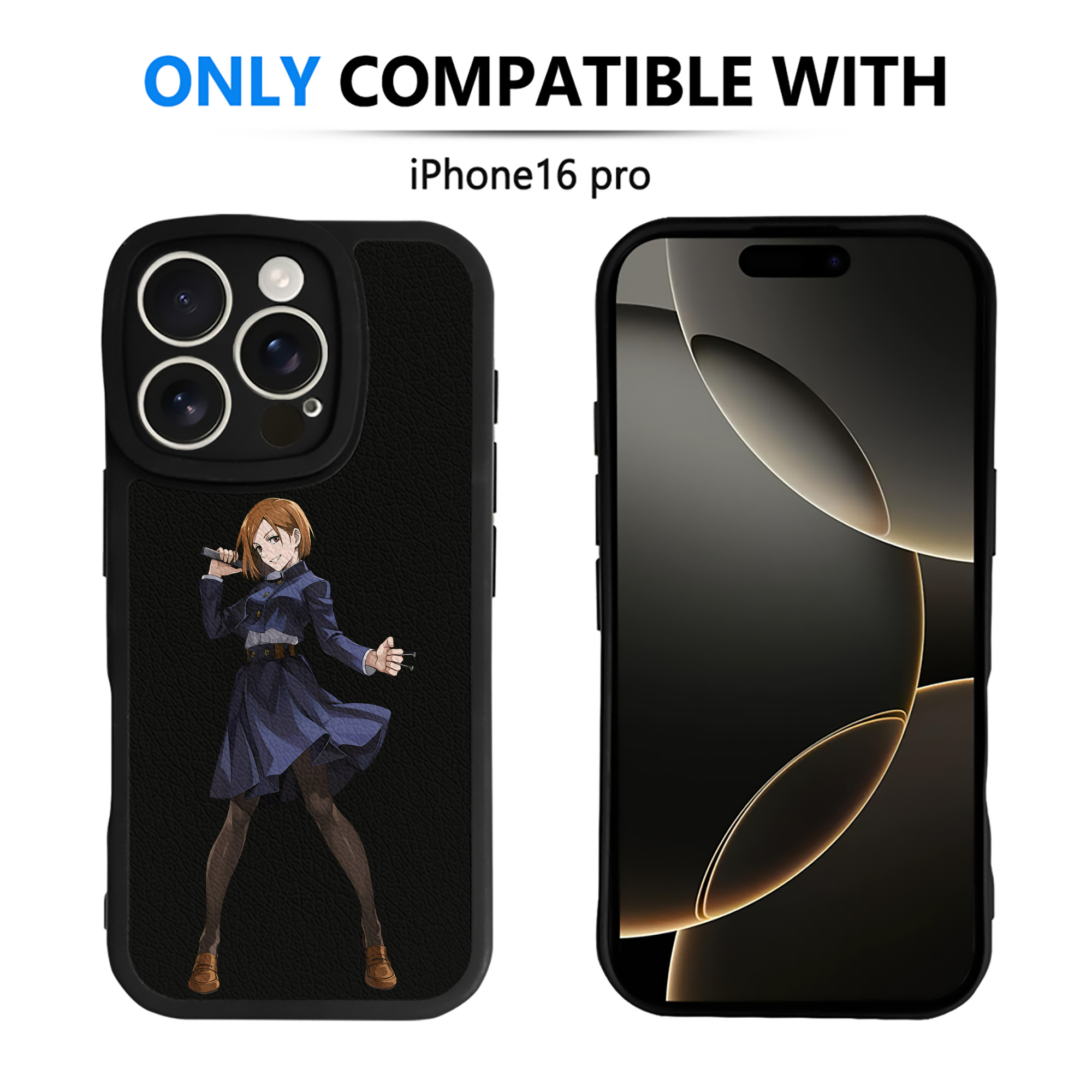 （画像用） 呪術廻戦 Jujutsu Kaisen 【iPhone 16シリーズ対応】シリコンスマホケース（レザー調） 材質：シリコン
